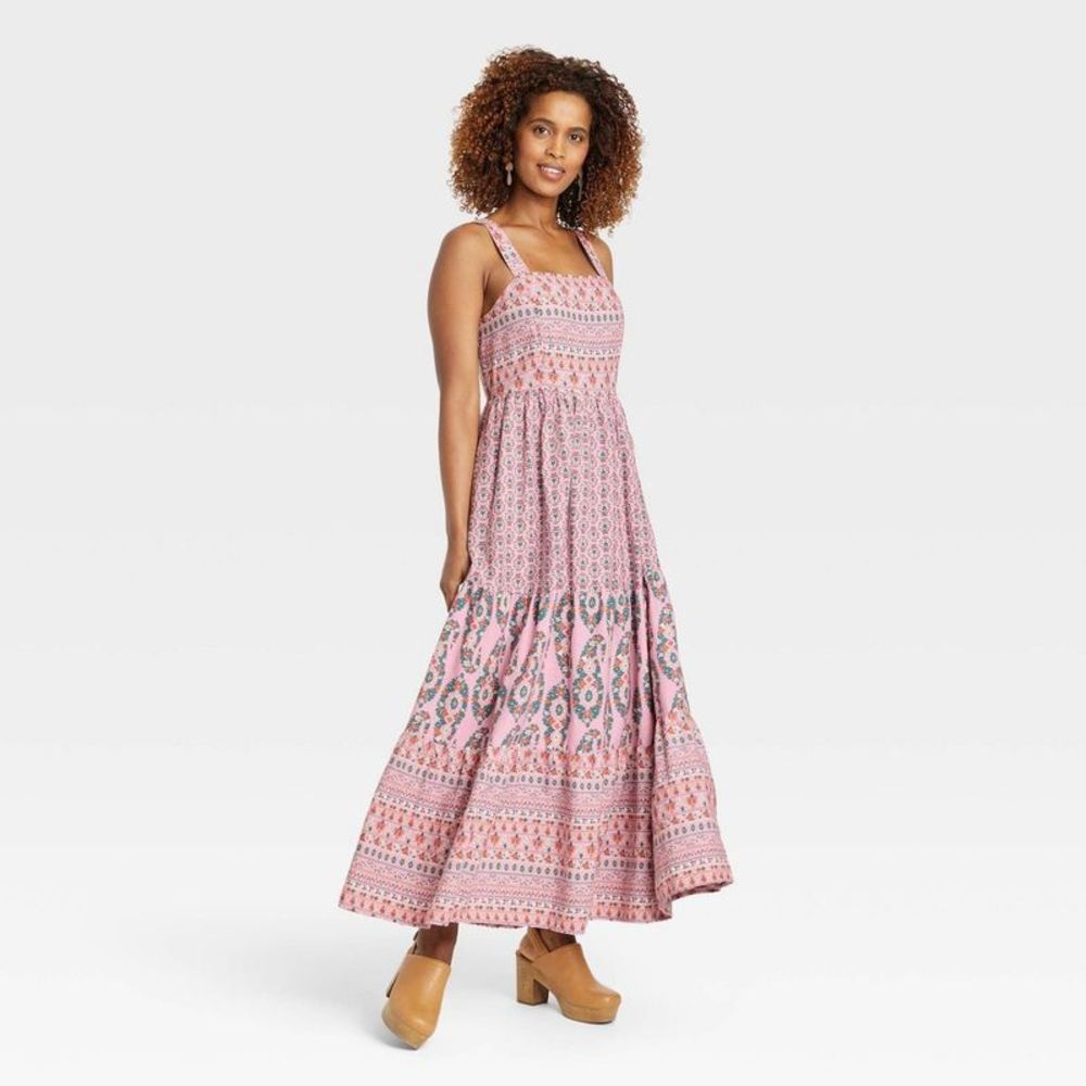Women's Sleeveless A-Line Dress - Knox Rose Pink Floral M